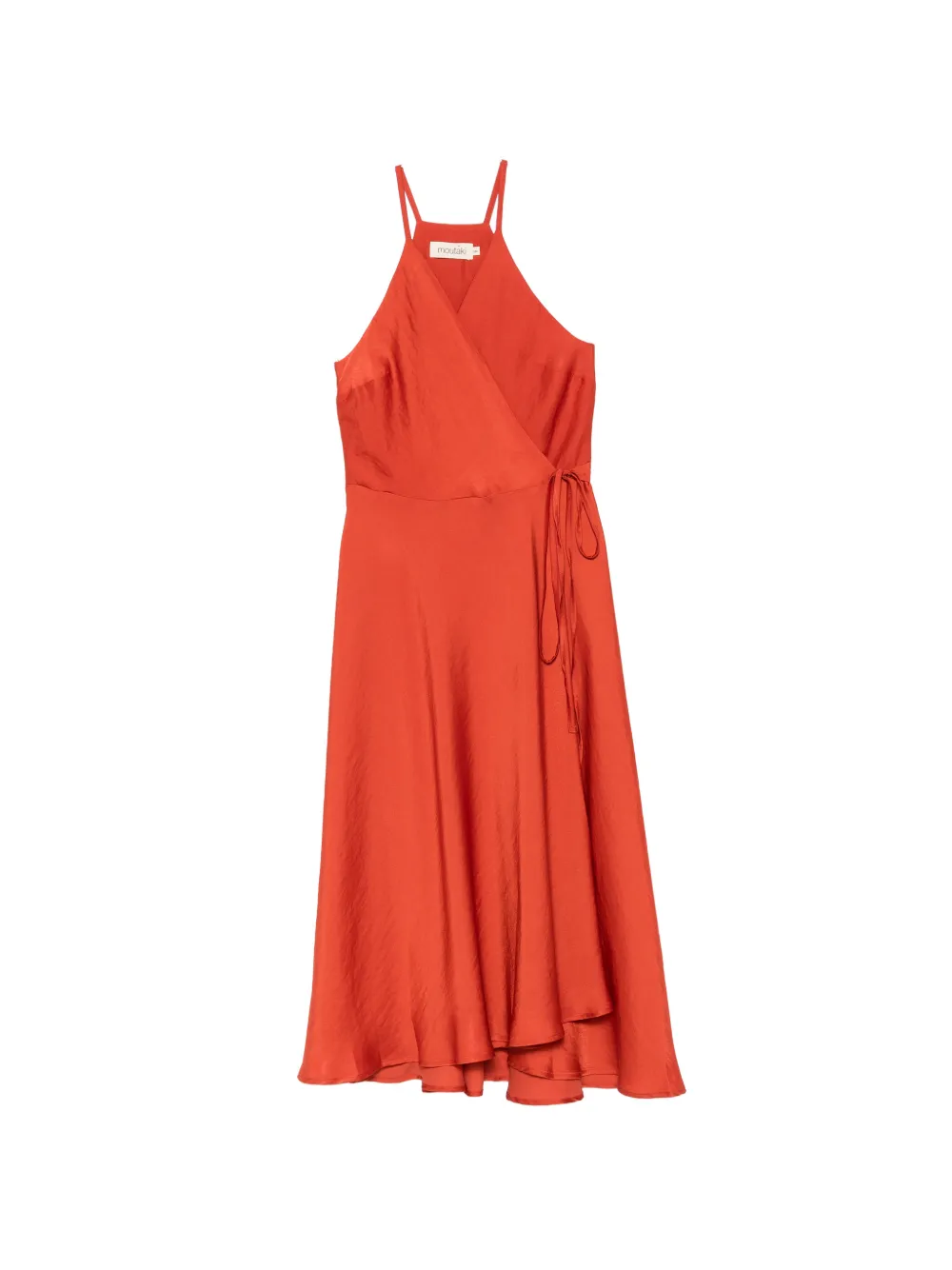 MOUTAKI wraparound midi dress - Arancione