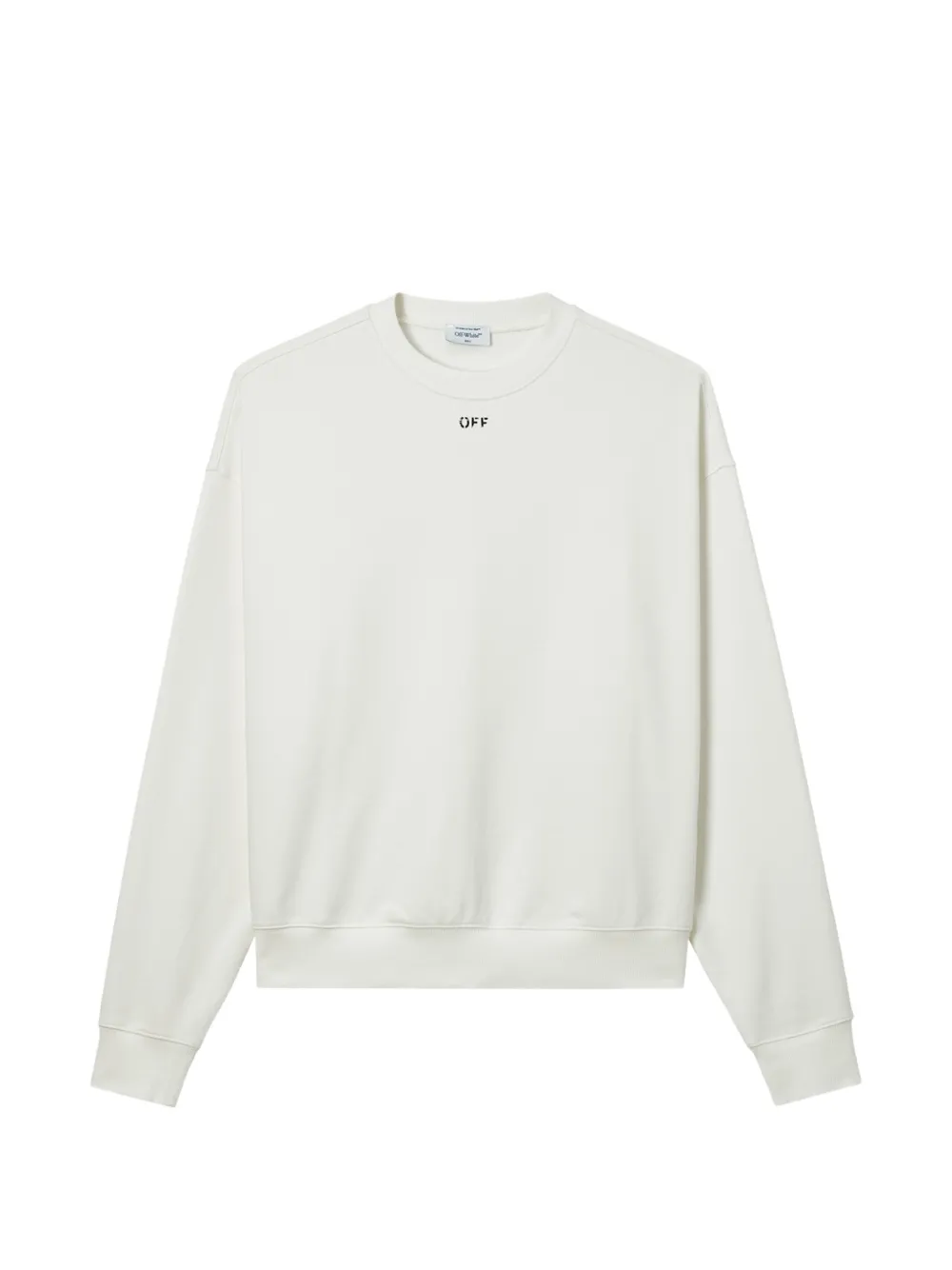 Off-White 로고 프린트 드롭 숄더 스웨터 | 화이트 | Image 1