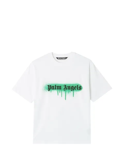 Palm Angels spray-paint logo-print T-shirt