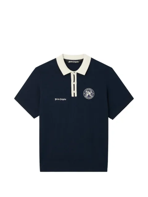 Palm Angels logo刺绣polo领卫衣