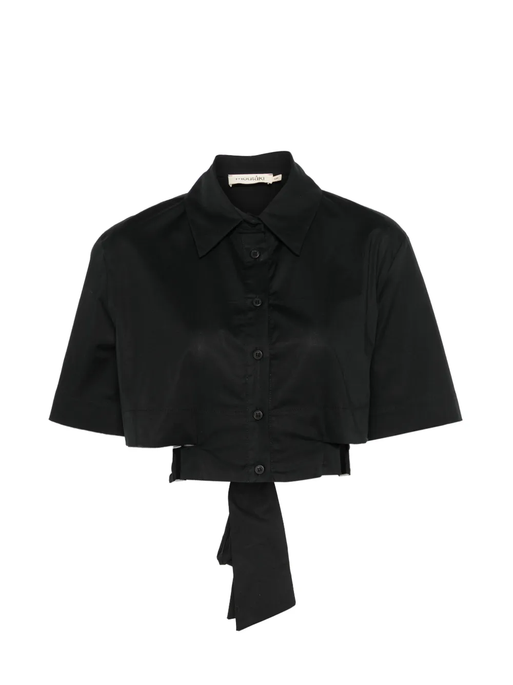 MOUTAKI short-sleeve cropped shirt - Nero