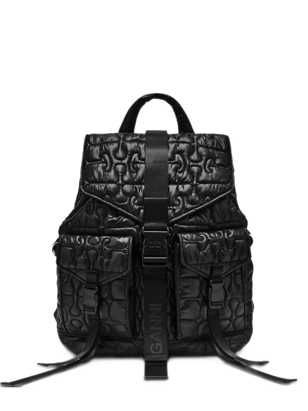 GANNI quilted Re-Tech backpack - Noir