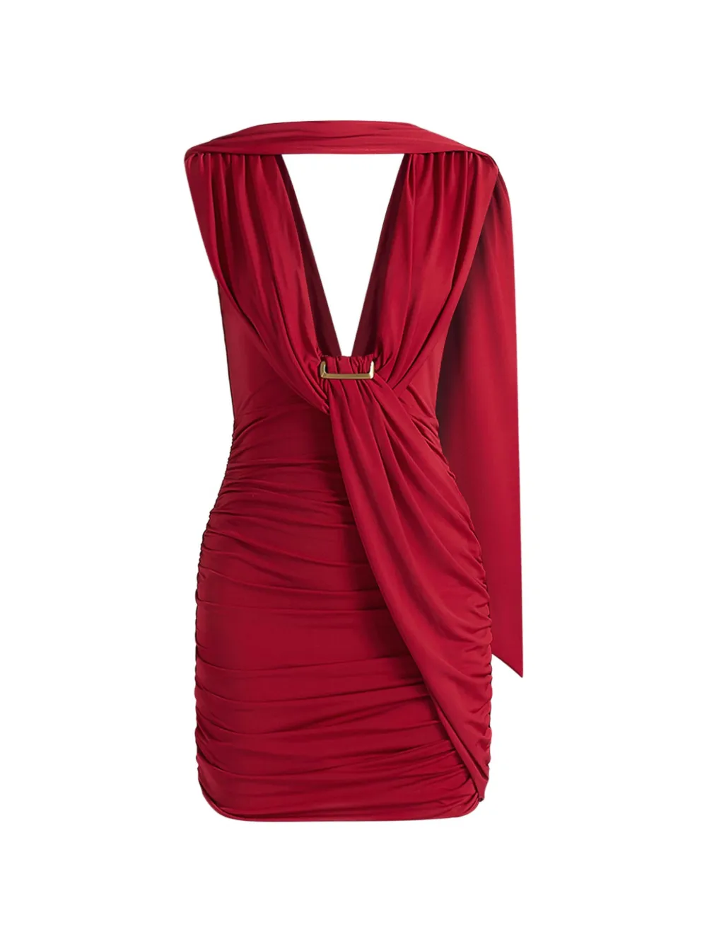 Manière De Voir Abito Mirena corto con ruches - Rosso
