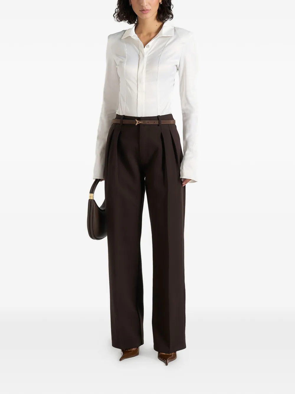 Manière De Voir Julie pantalon met plooien Bruin