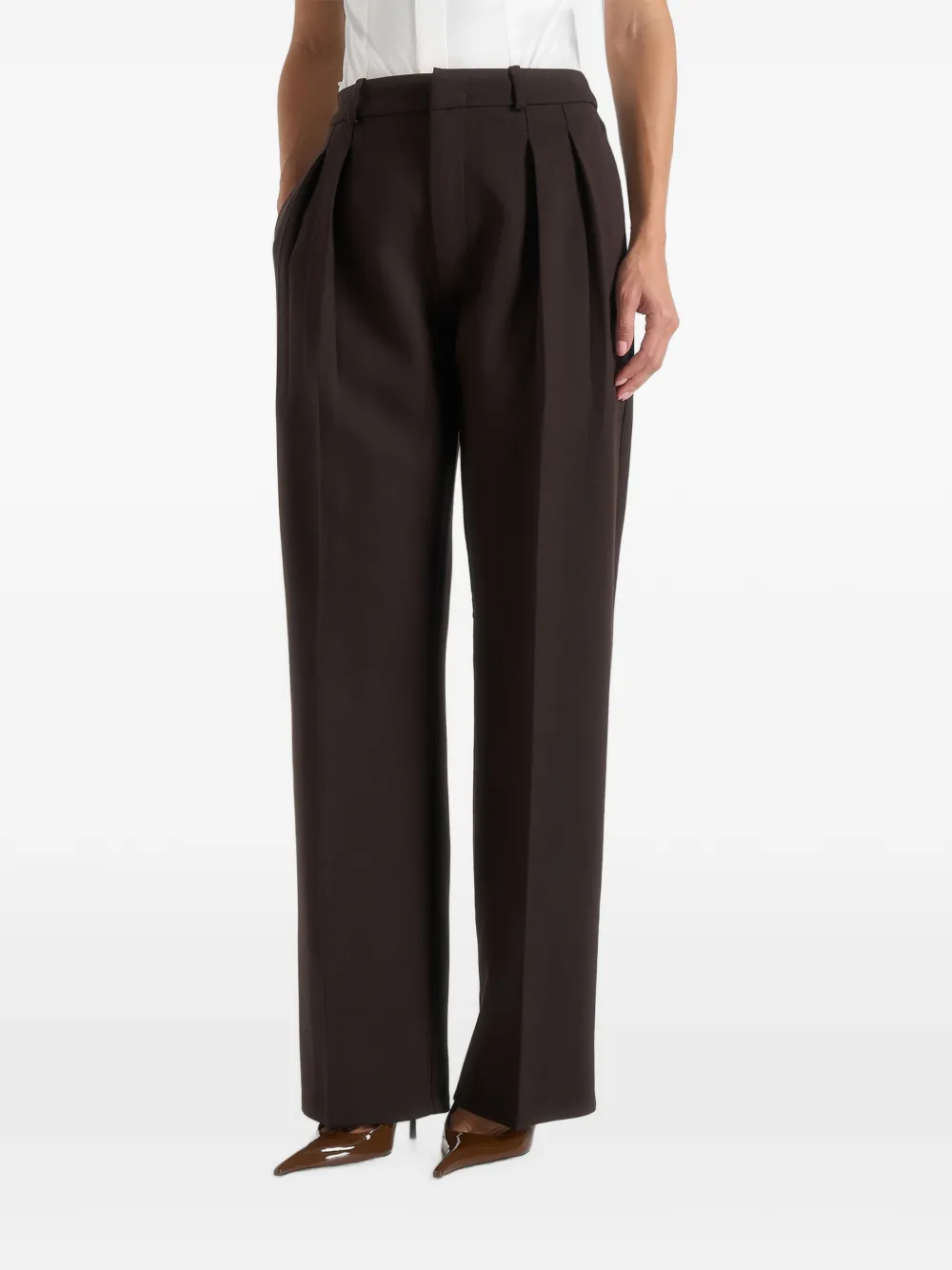 Manière De Voir Julie pantalon met plooien Bruin