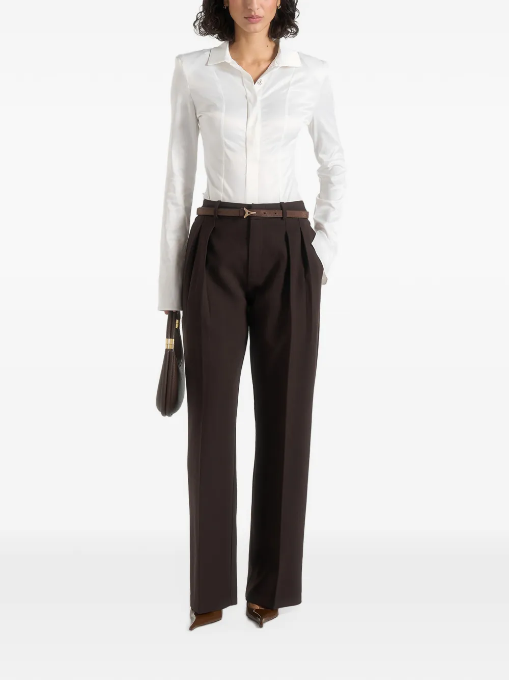 Manière De Voir Julie pantalon met plooien Bruin