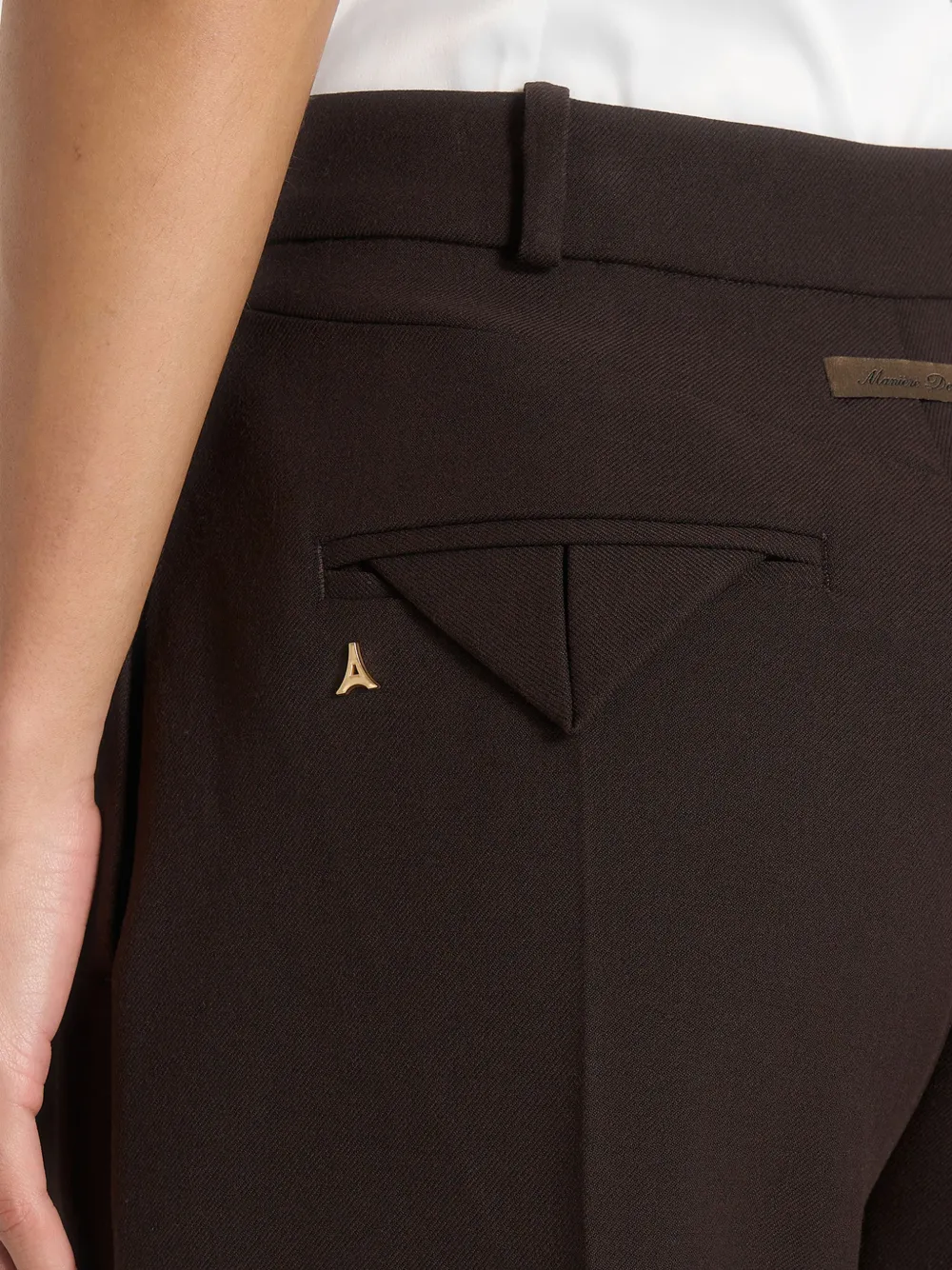 Manière De Voir Julie pantalon met plooien Bruin