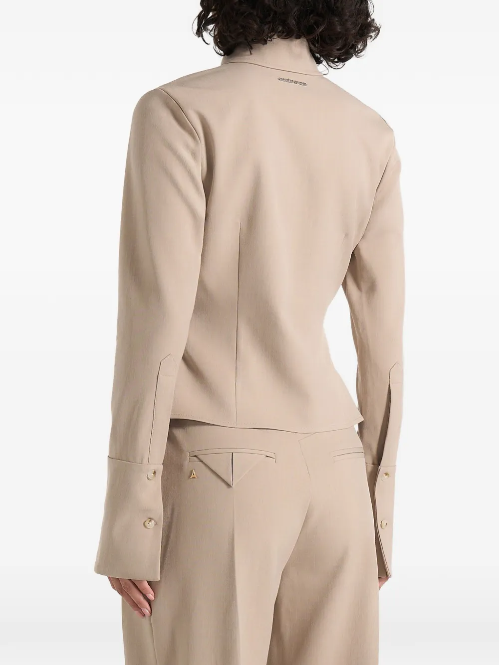 Manière De Voir Sonia getailleerde blouse met beige