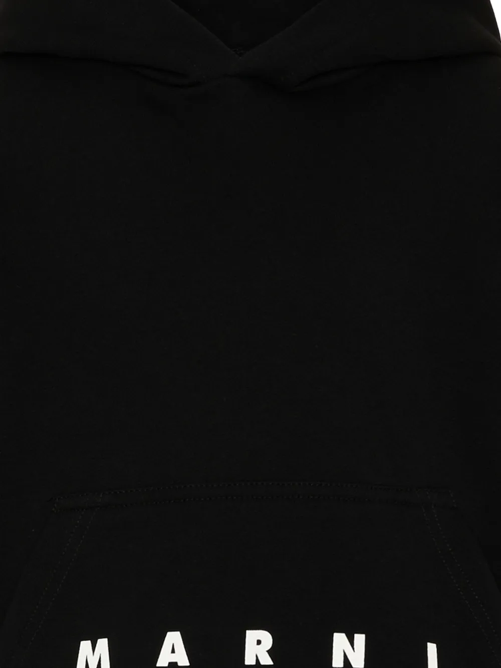 Marni Kids Hoodie met logoprint Zwart