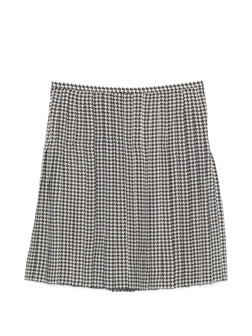 Prada Pre-Owned 2000s houndstooth pleated mini skirt - Blu