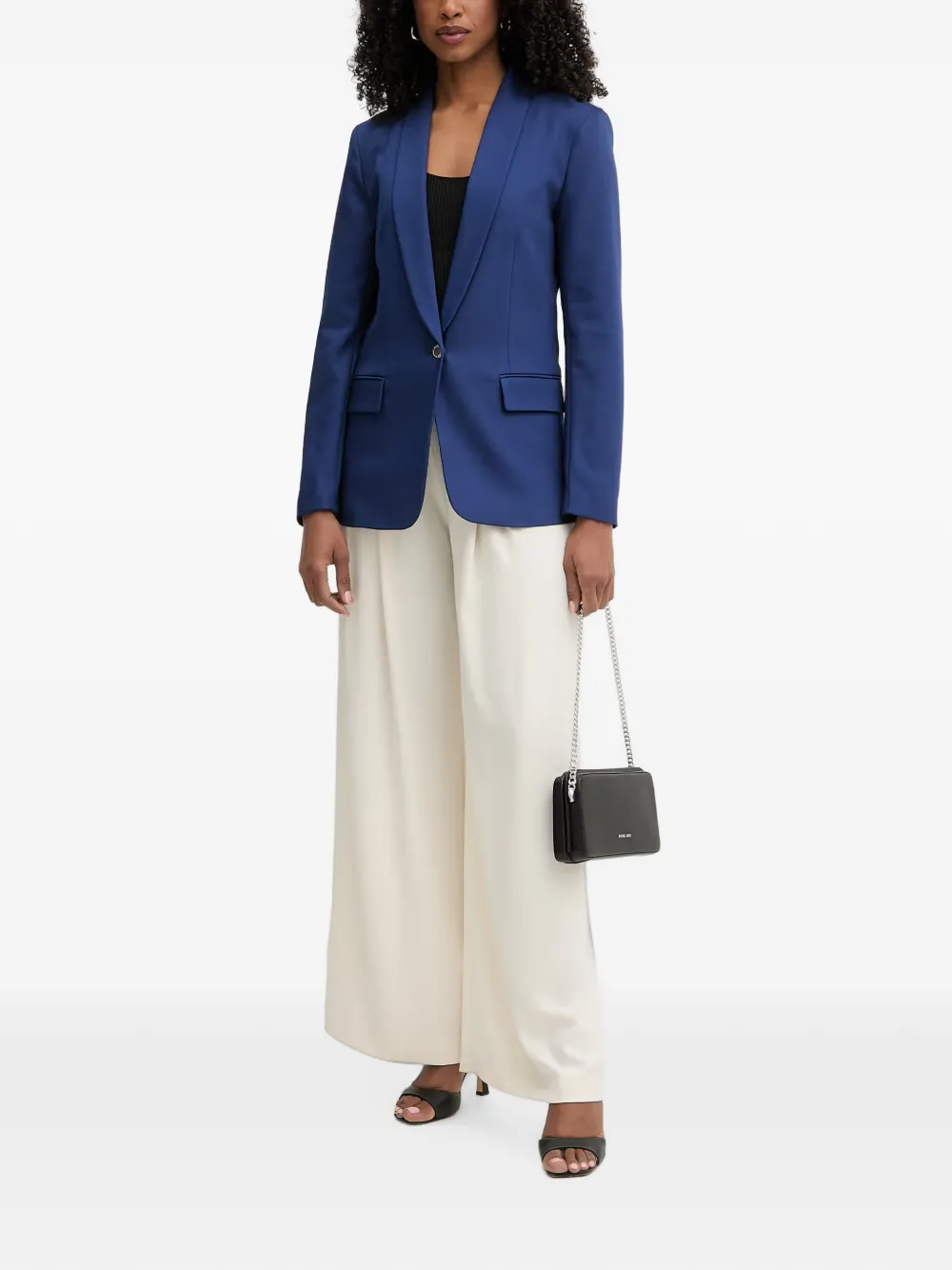 Morgan shawl-lapel single-breasted blazer Blauw
