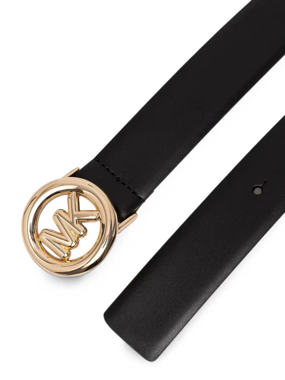 Michael Kors Leren riem met logo Zwart