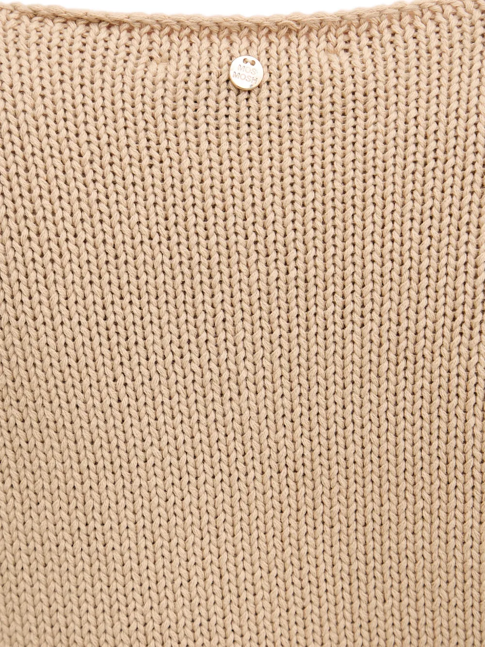 Mos Mosh MMBIne gebreide trui met V-hals Beige