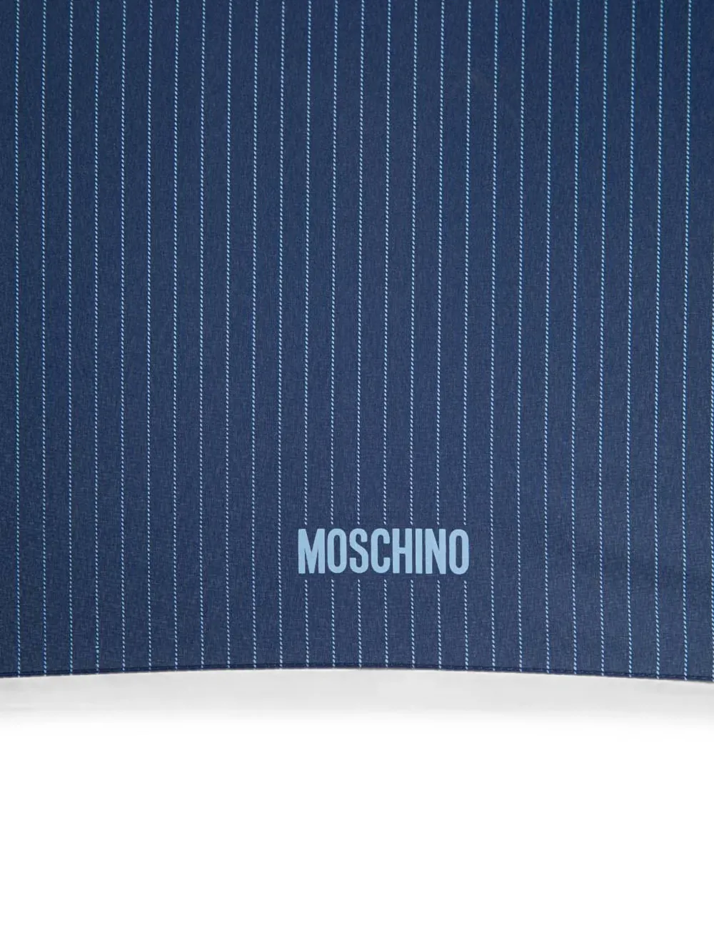 Moschino Paraplu met krijtstreep en logoprint Blauw