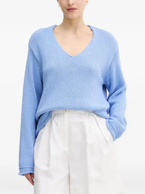 Mos Mosh MMBine V-neck chunky-knit sweater