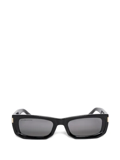 Manière De Voir Milan in black curved-frame sunglasses
