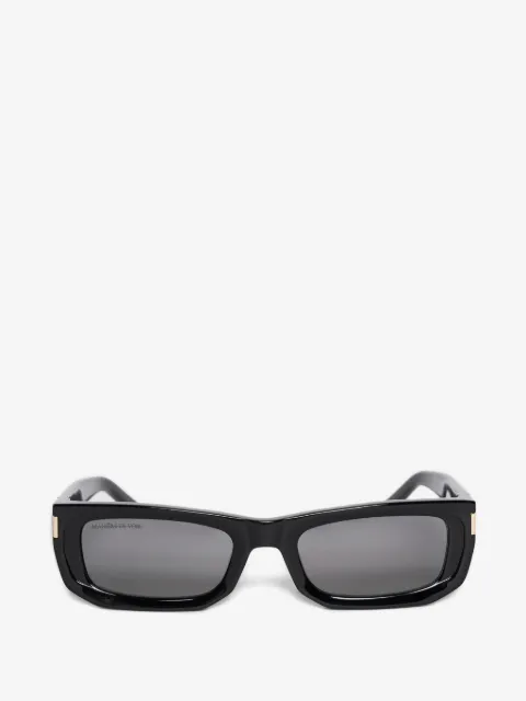 Manière De Voir Milan in black curved-frame sunglasses