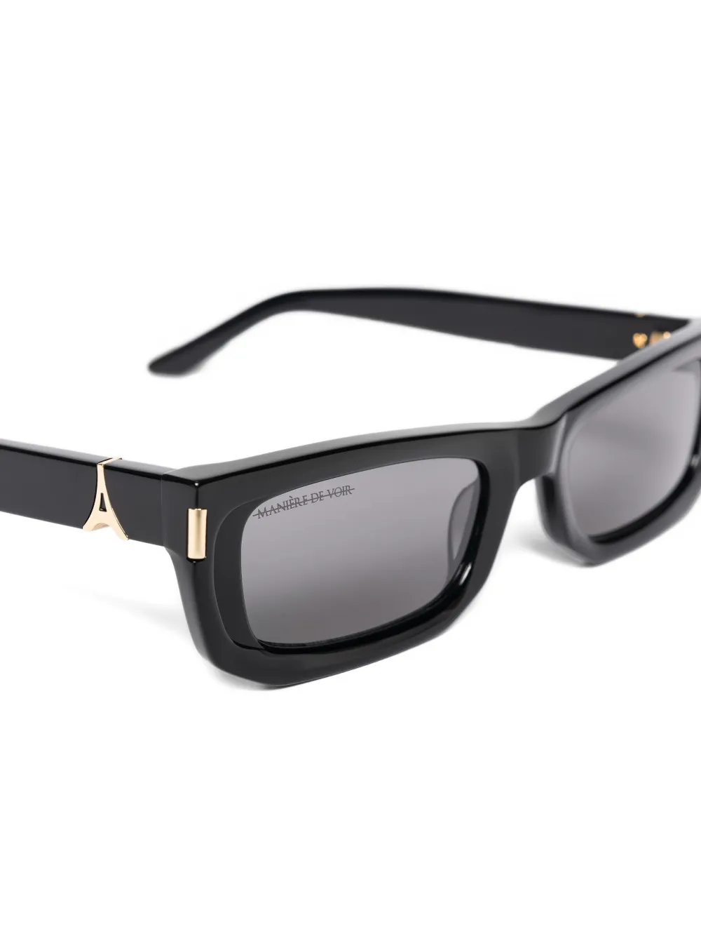 Manière De Voir Milan in Black zonnebril met gewelfd montuur Zwart