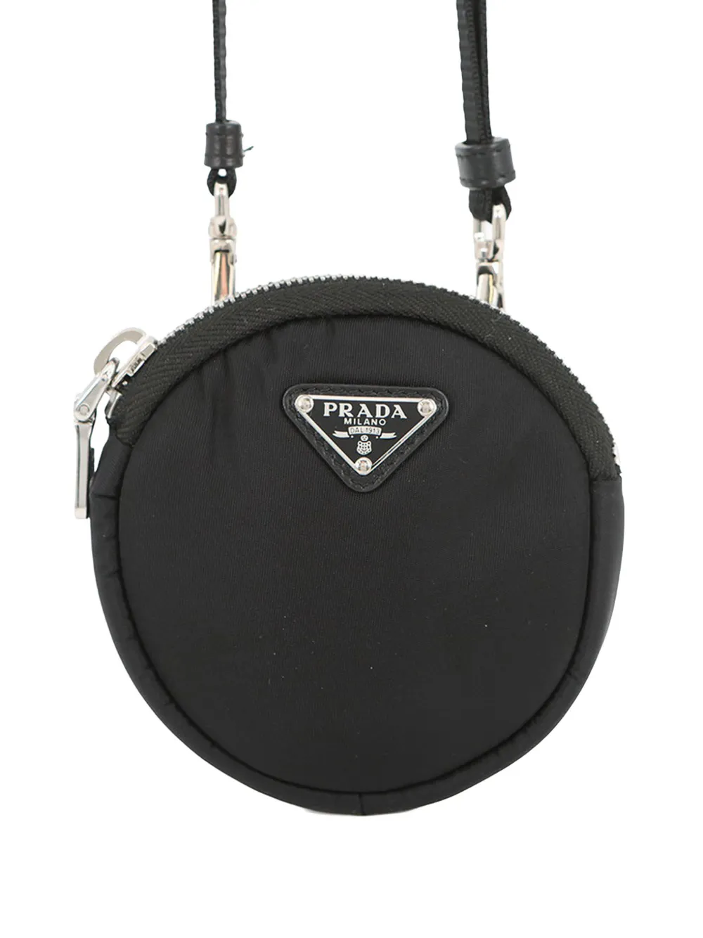 Prada Pre-Owned 2013-2026 Mini Tessuto Round Pouch crossbody bag - Black