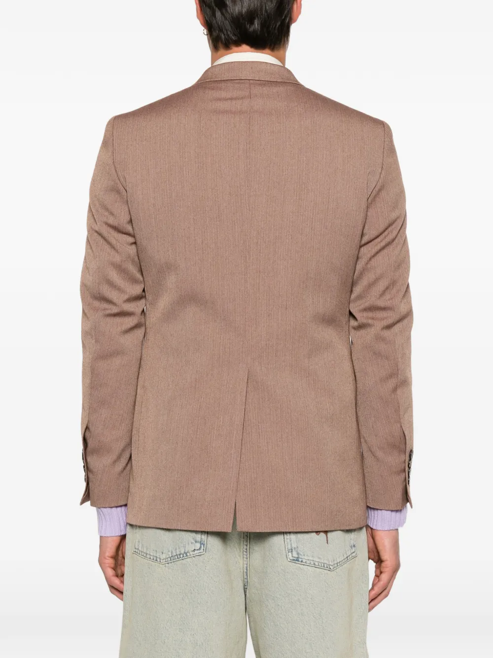 Drôle De Monsieur Blazer met visgraat patroon Bruin