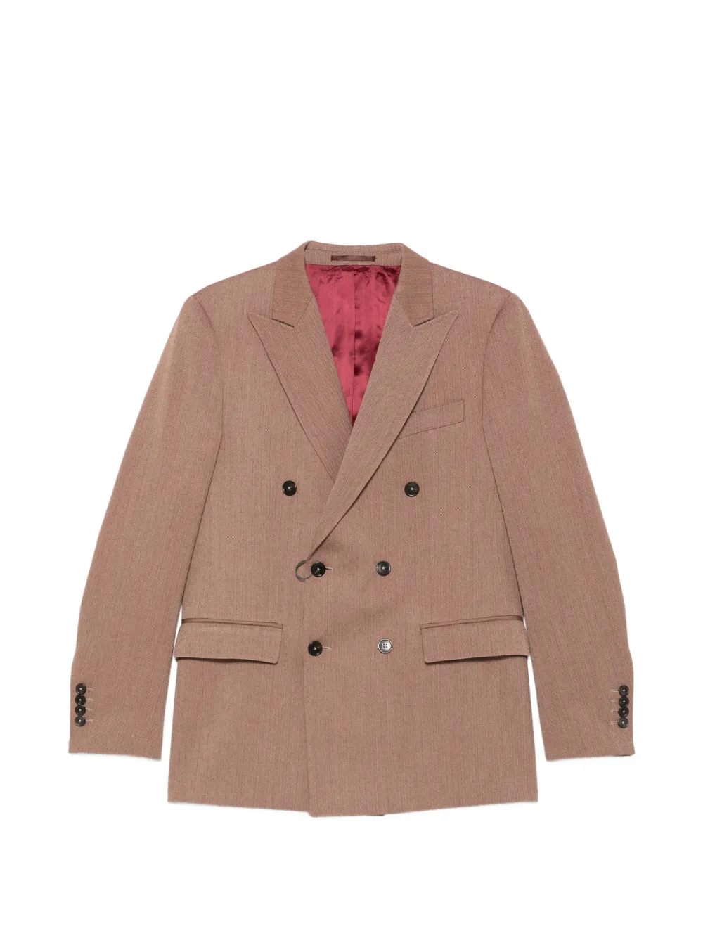 Drôle De Monsieur double-breasted herringbone blazer - Marrone
