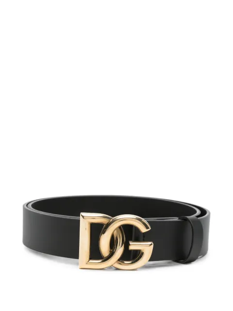 Dolce & Gabbana logo-buckle leather belt