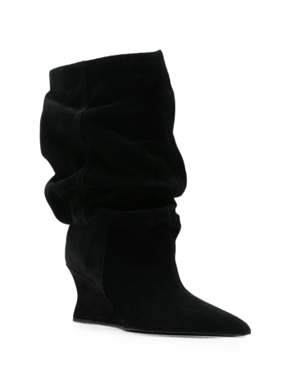 Balmain slouchy wedge boots Zwart