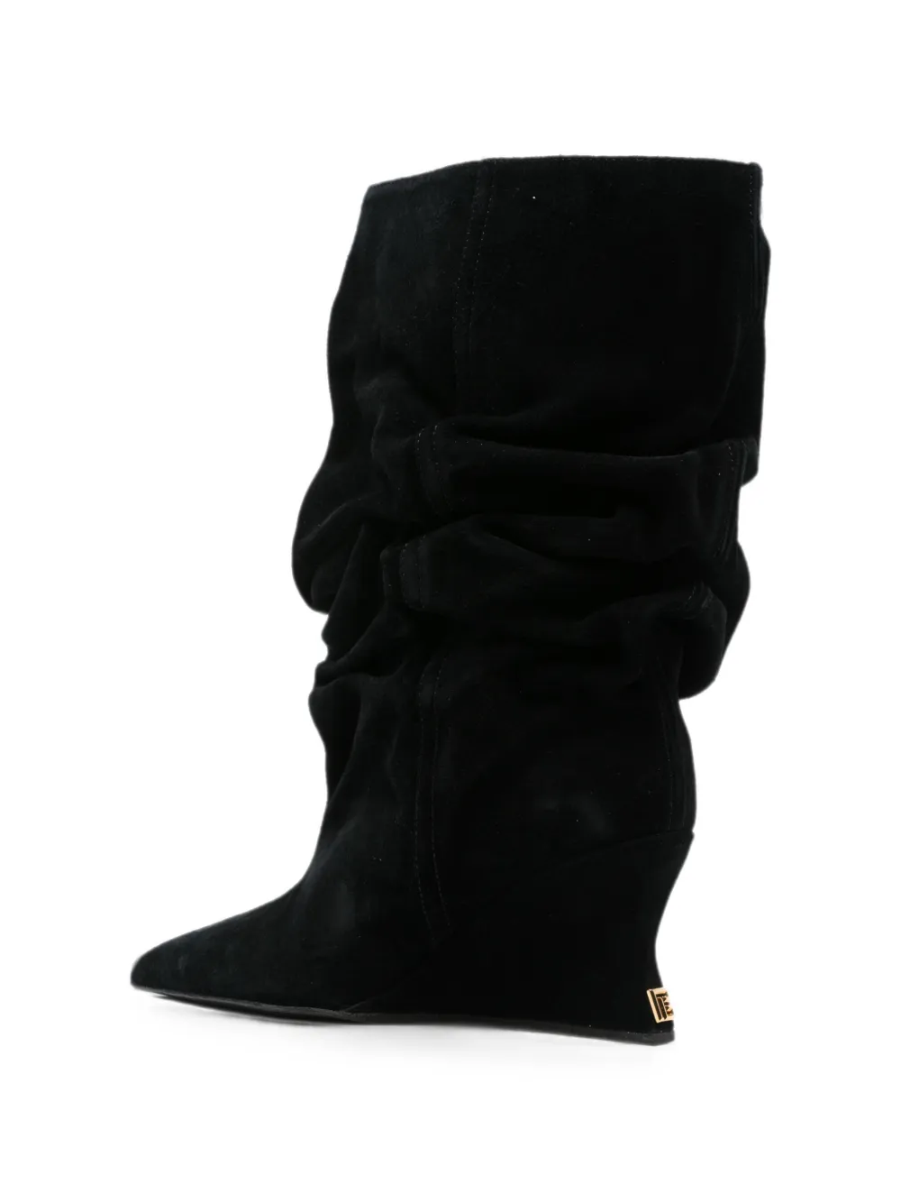 Balmain slouchy wedge boots Zwart