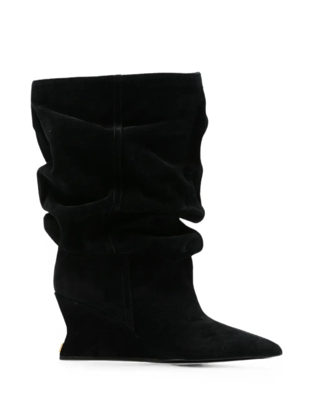 Balmain slouchy wedge boots - Schwarz