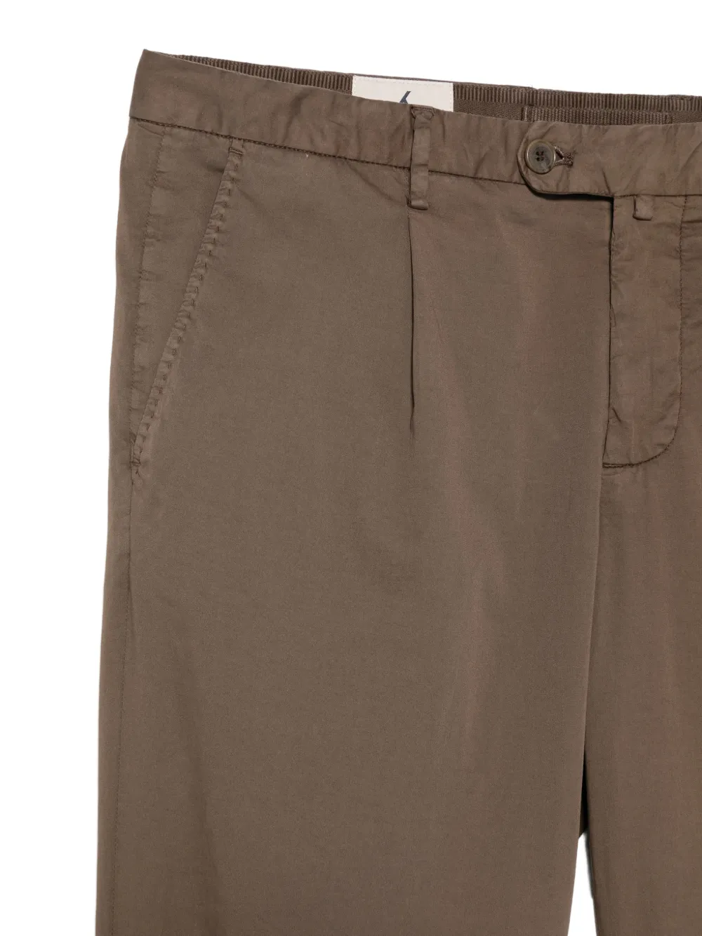 Myths Geplooide broek met omgeslagen pijpen Bruin