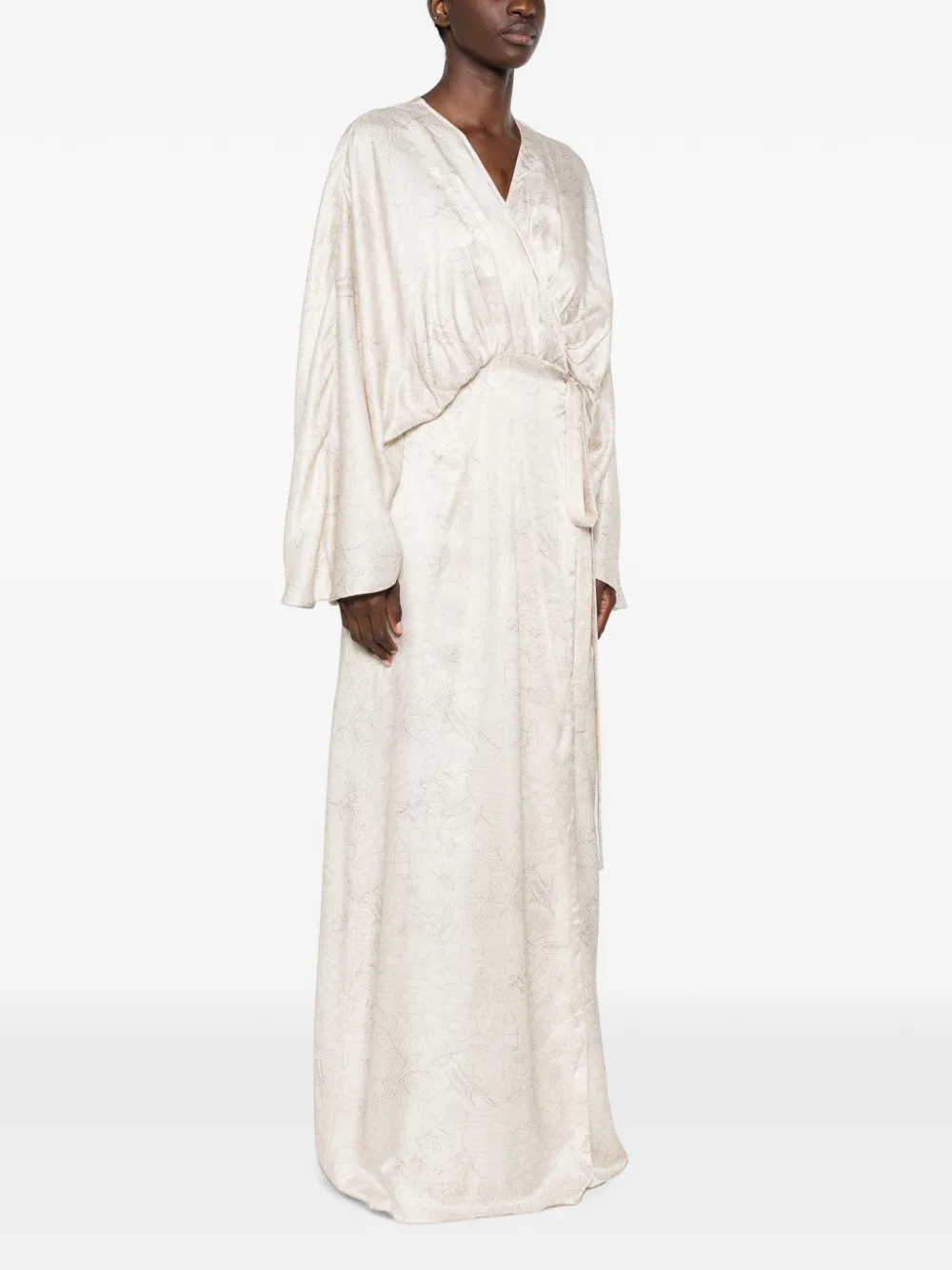 Golden Goose Wikkeljurk met jacquard Beige