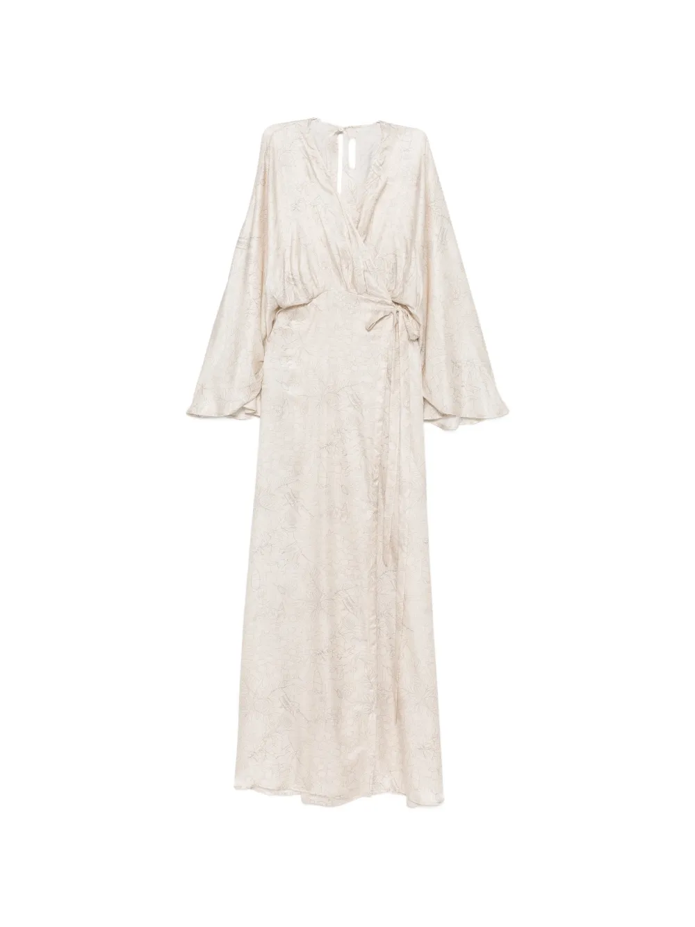 Golden Goose jacquard wrap maxi dress - Toni neutri