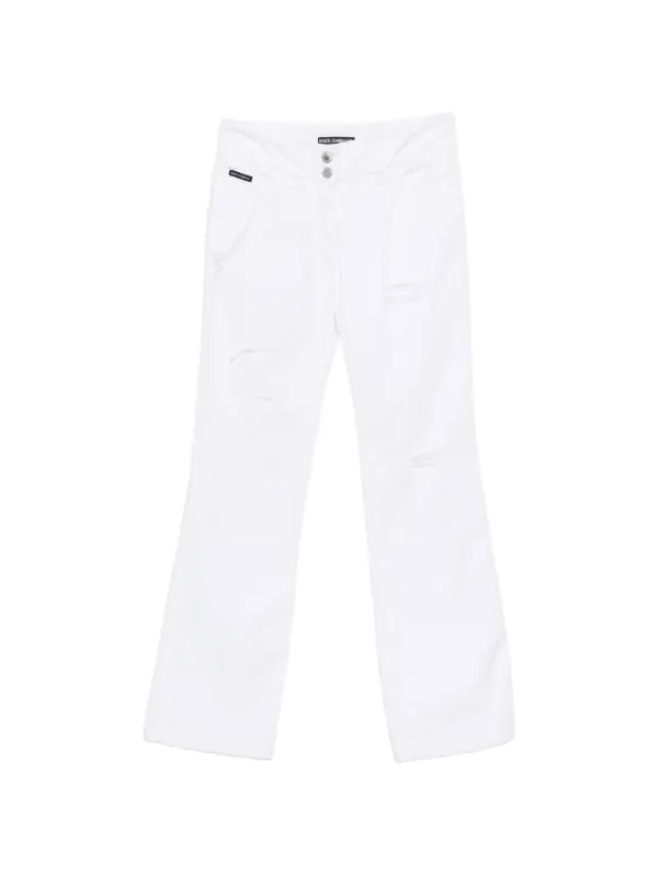 Dolce & Gabbana Pre-Owned 2000s ダメージ ジーンズ | ホワイト 