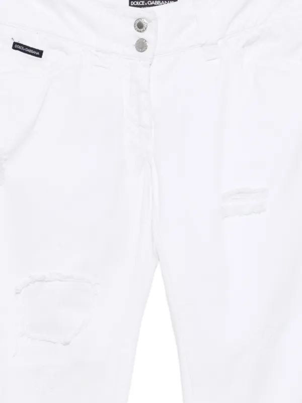 Dolce & Gabbana Pre-Owned 2000s ダメージ ジーンズ | ホワイト 