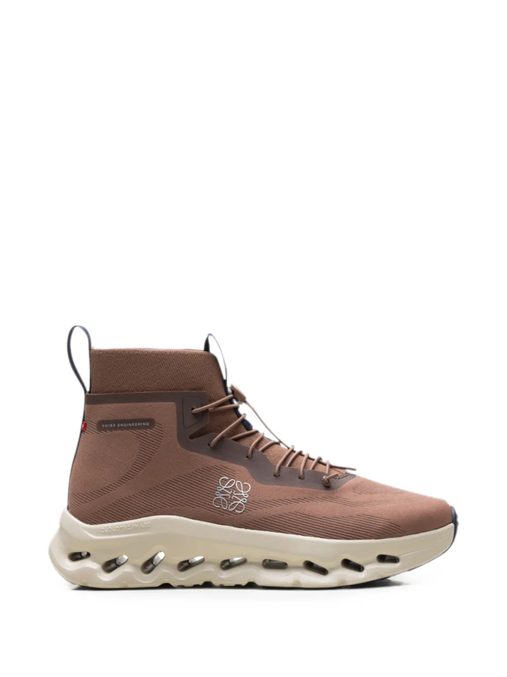 On x Loewe Cloudtilt Hi lace-up sneakers - Marrone
