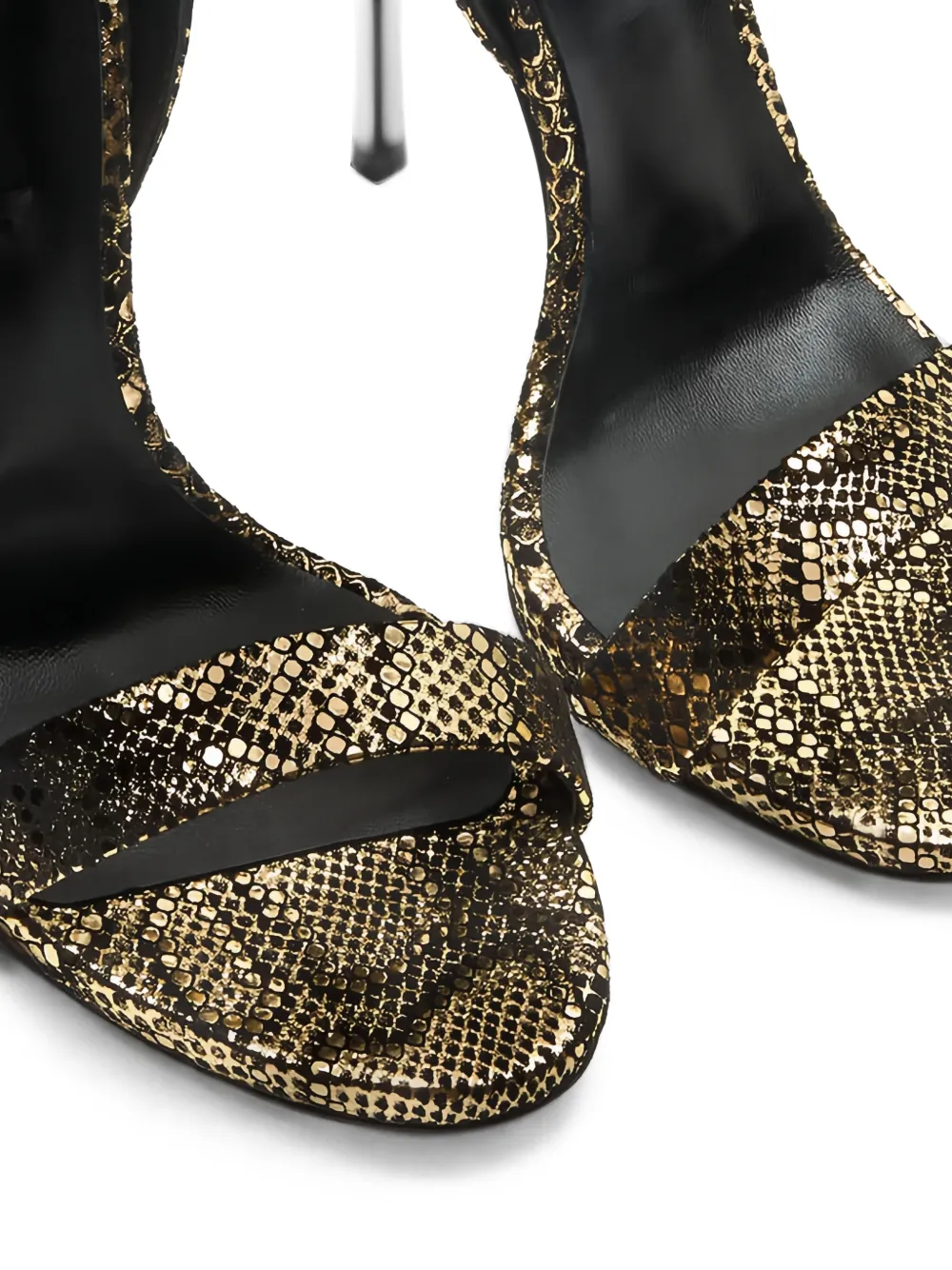 Casadei Cappa Blade sandalen met python-effect Goud