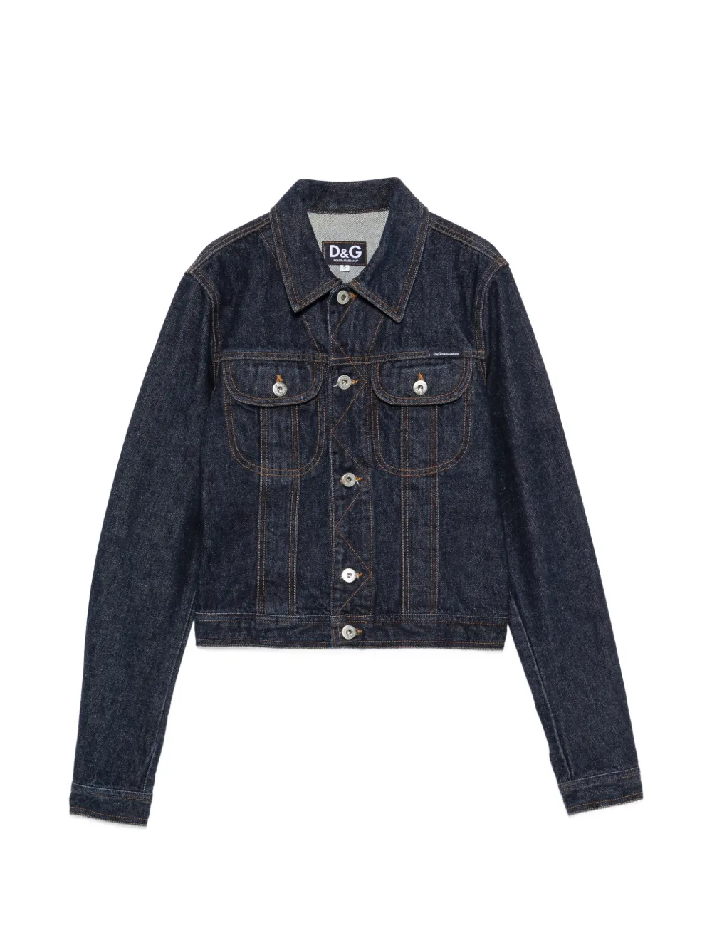 Dolce & Gabbana Pre-Owned 2000s contrast-stitch jacket - Blu