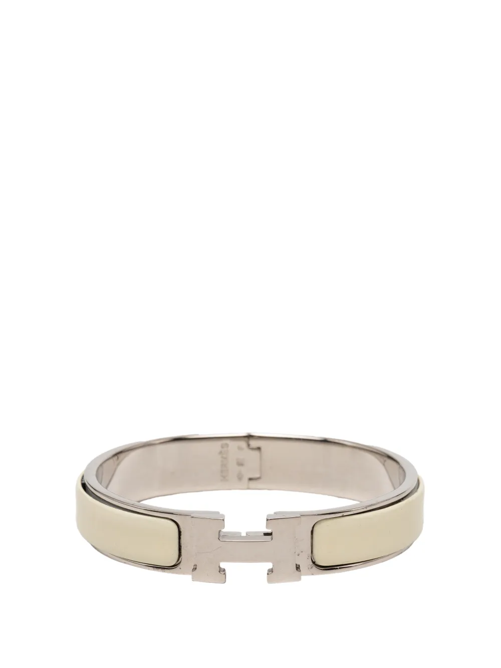 Hermès Pre-Owned 2000-2026 schmales Clic H PM Emaille-Armband - Weiß