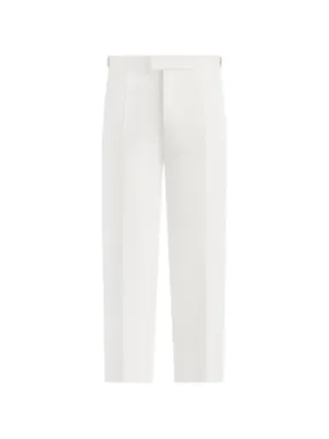 Manière De Voir Hubert in off-white slim-fit tailored trousers