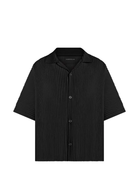 Manière De Voir Justin in black pleated boxy shirt