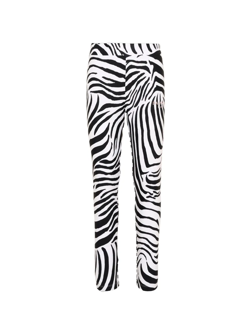 Balmain Kids zebra-print leggings - Nero