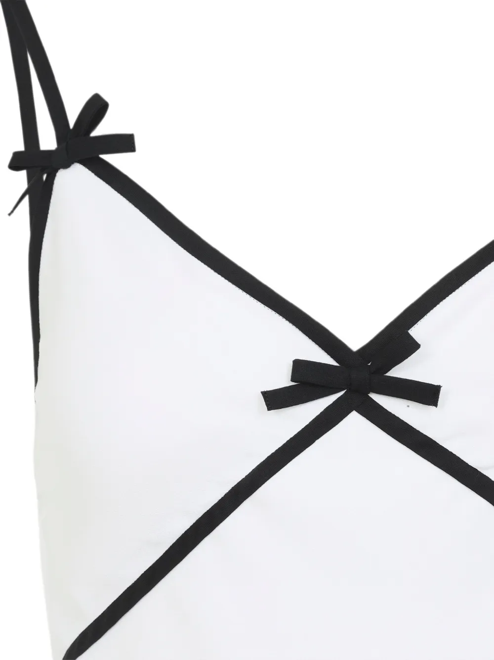 Moschino Top met spaghettibandjes en strik Wit