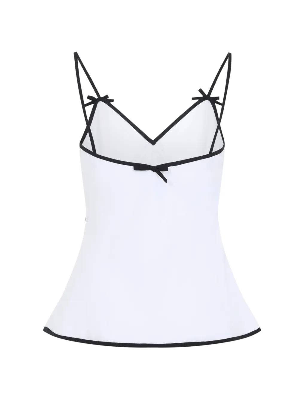 Moschino Top met spaghettibandjes en strik Wit