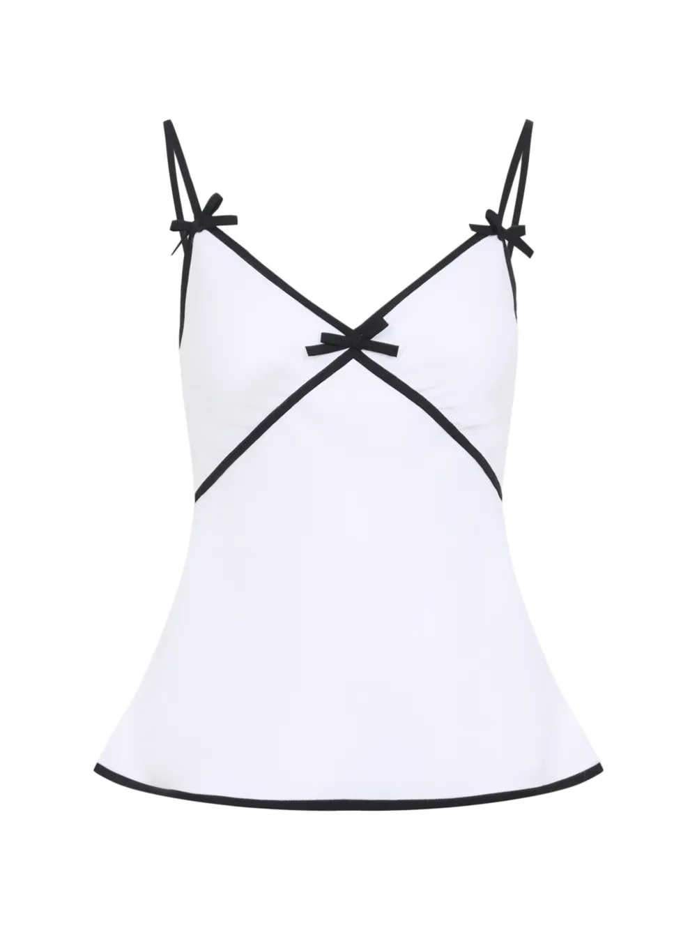 Moschino Top con spalline sottili - Bianco