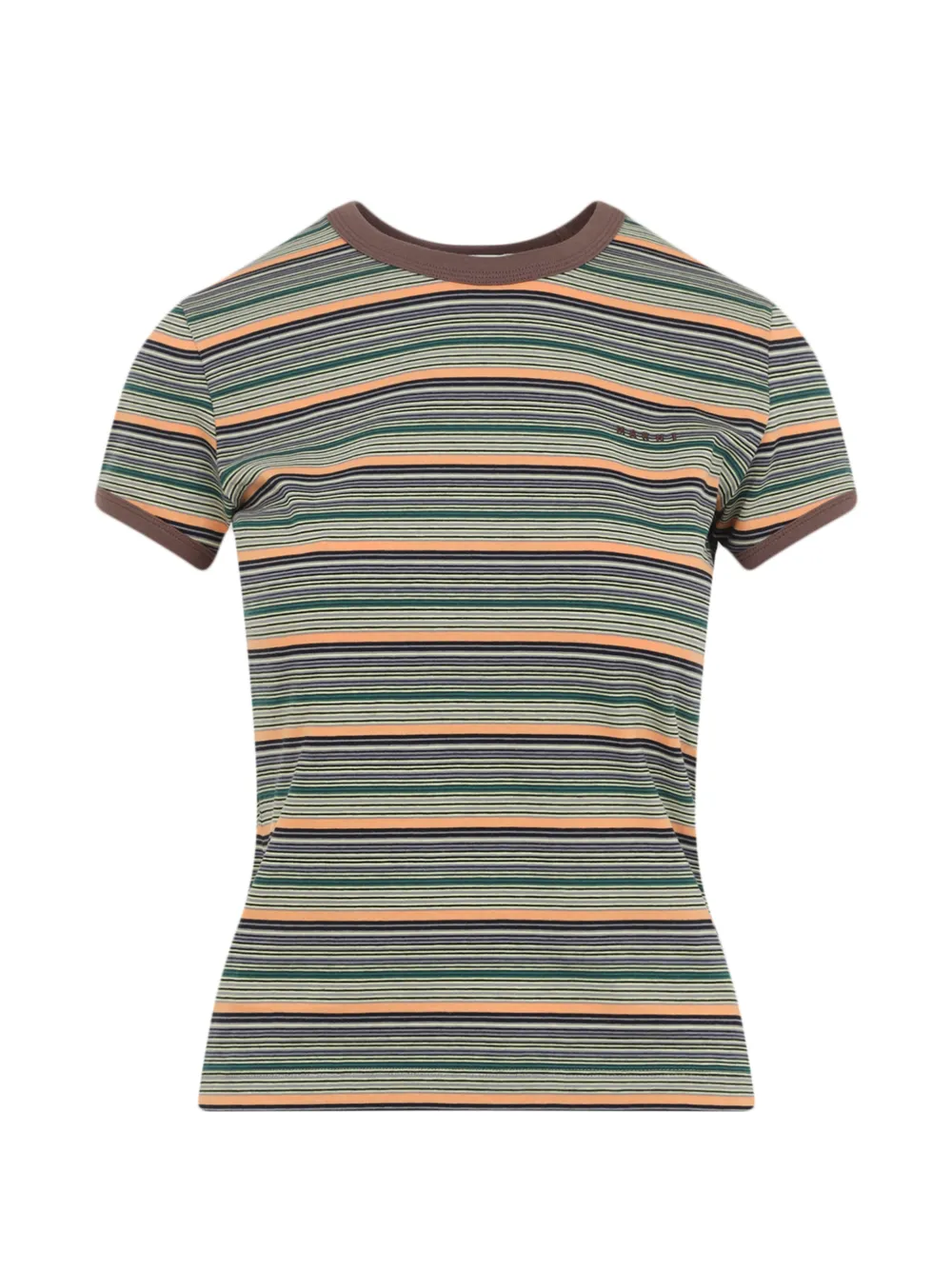 Marni T-shirt con logo ricamato - Verde