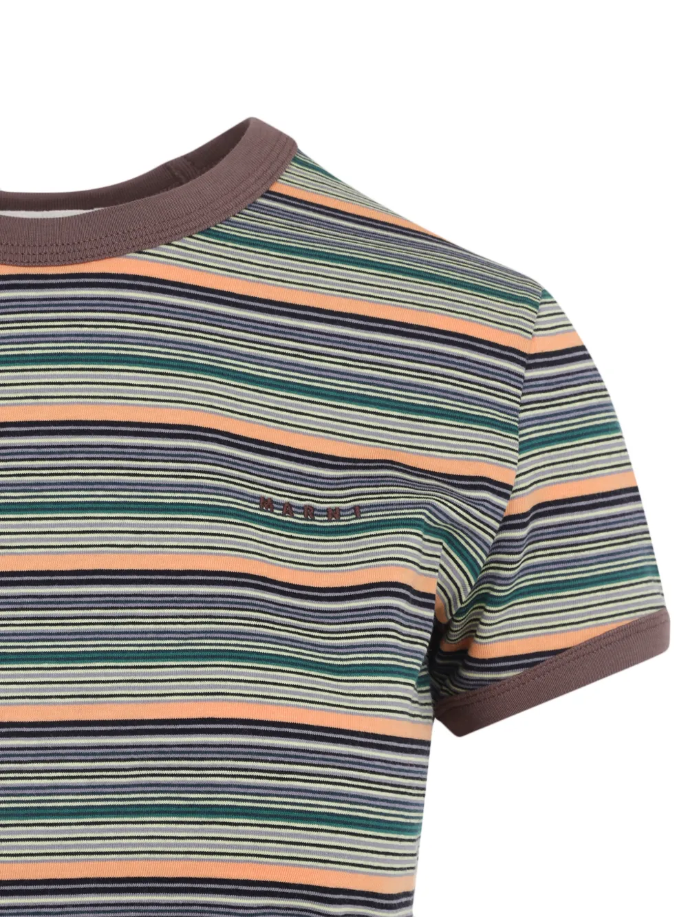 Marni T-shirt met geborduurd logo Groen