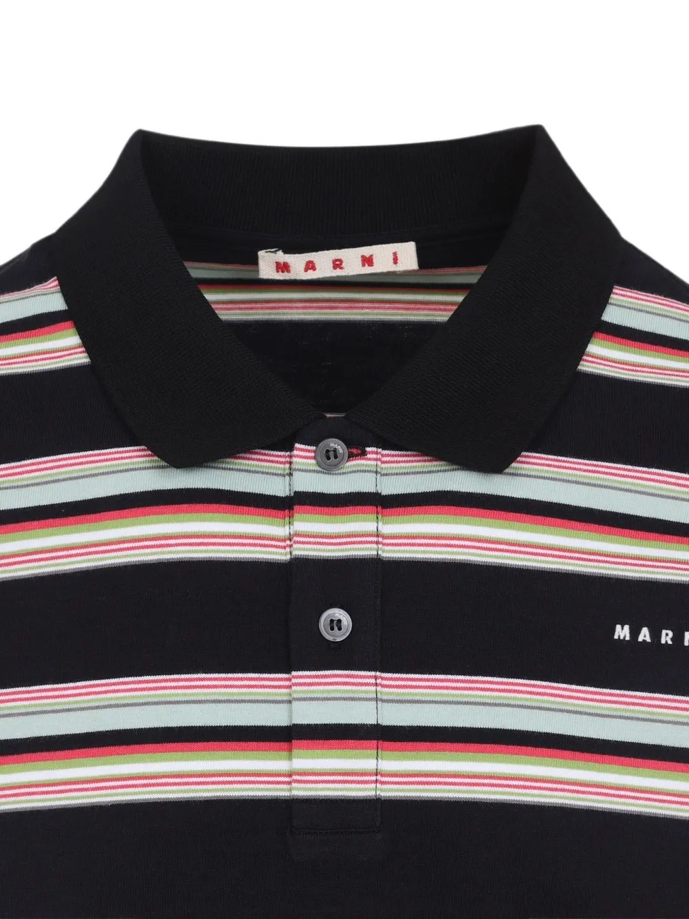 Marni Gestreept poloshirt Zwart