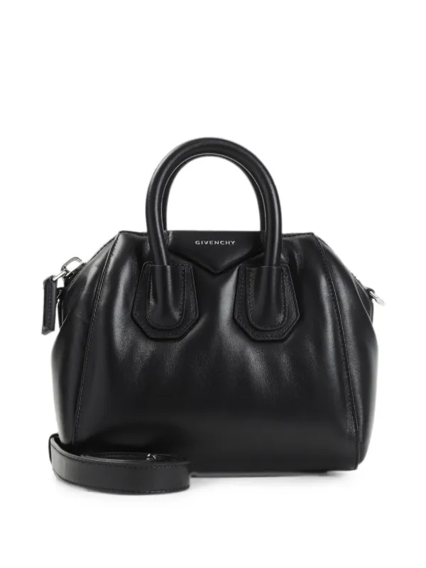Givenchy Mini Antigona Leather Tote Bag in Black