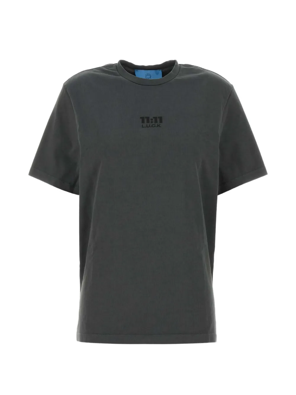 11 11 L.U.C.K. logo-print T-shirt - Grigio