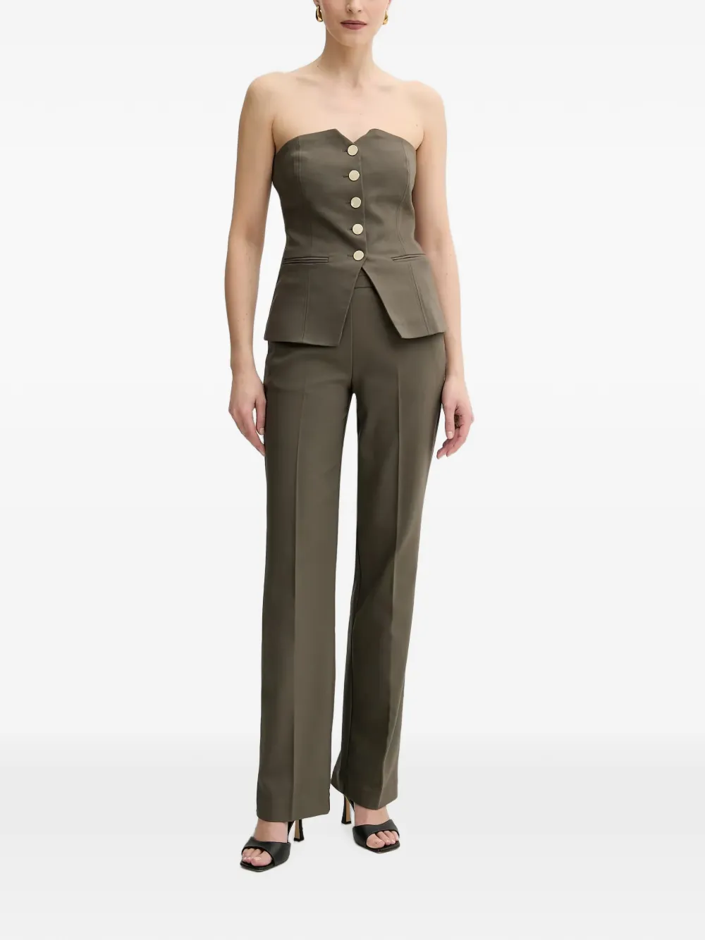 Morgan Strapless top Groen